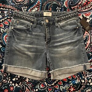 NWT Crown & Ivy Blue Jean Shorts with Cuffed Hem